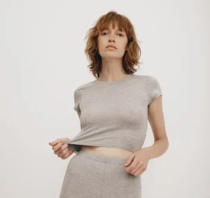 Outlet Organic Basics Core Baby Tee GreyMelange