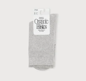 Online Organic Basics Core Crew Socks 2-pack Grey