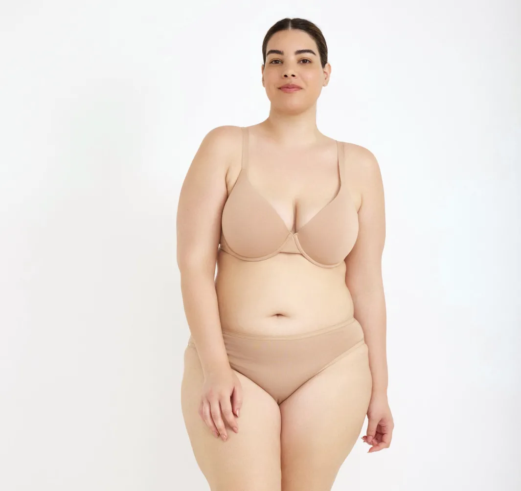 Clearance Organic Basics Core Full Coverage Bra Hazelnut