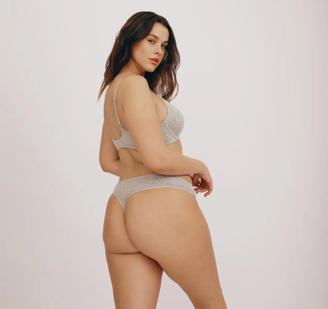 Cheap Organic Basics Core Full Coverage Bra GreyMelange