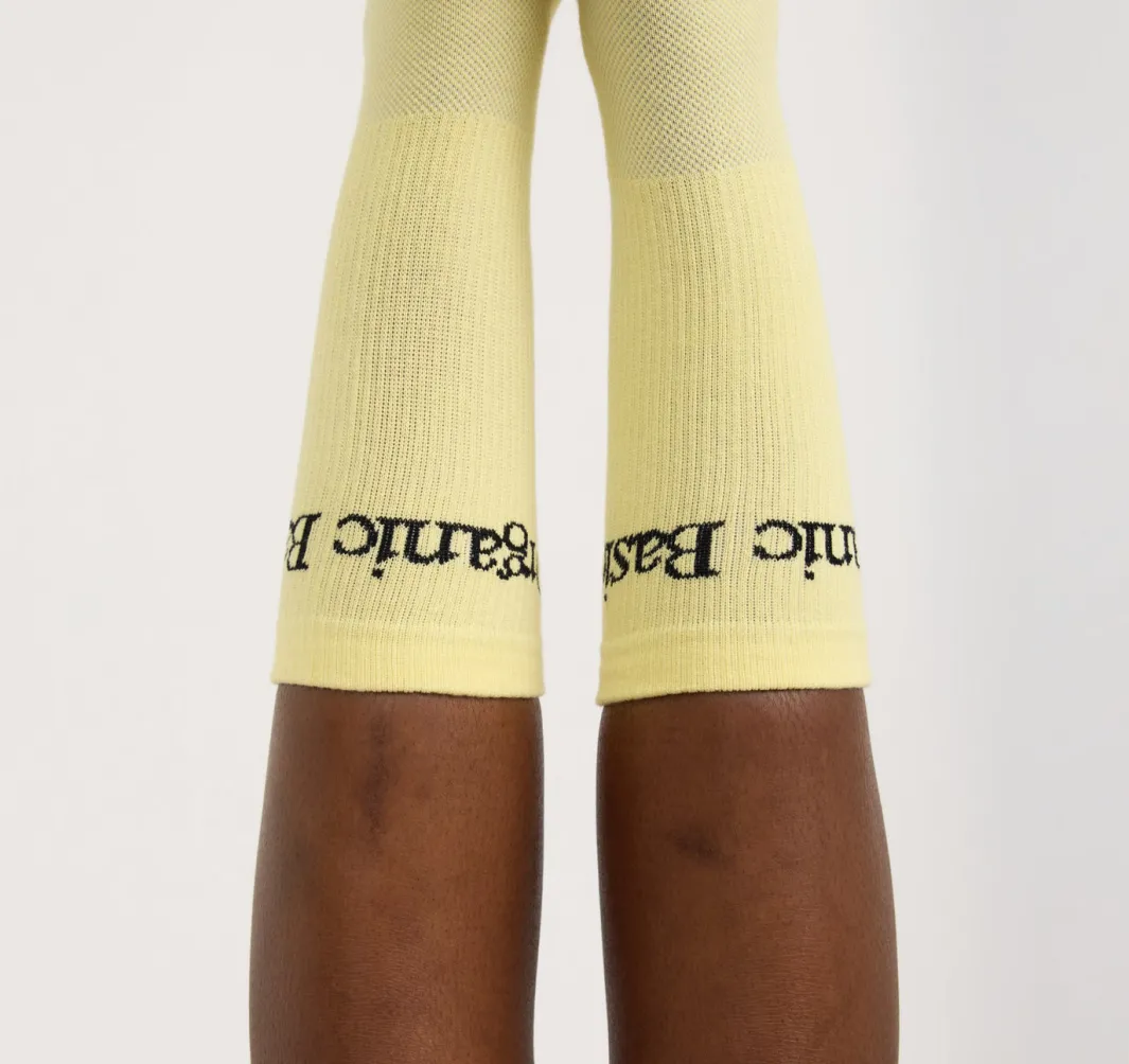 Shop Organic Basics Core Logo Crew Socks 3-Pack ElderflowerGreen