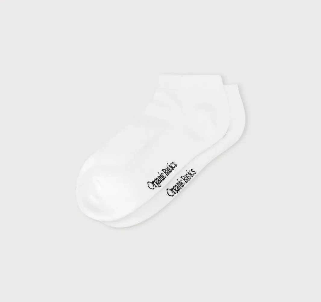 Sale Organic Basics Core No Show Socks 2-pack White