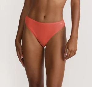 Clearance Organic Basics Core Rib High-Leg Briefs Sunset