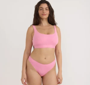 Discount Organic Basics Core Rib Thong TulipPink
