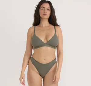 Cheap Organic Basics Core Rib Thong Thyme