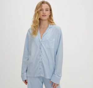 Online Organic Basics Core Sleep Shirt SolidBlue