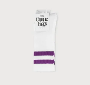 Online Organic Basics Core Stripe Crew Socks 2-pack