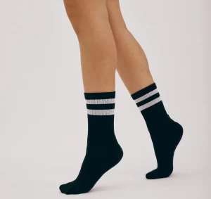 Store Organic Basics Core Stripe Crew Socks 3-pack
