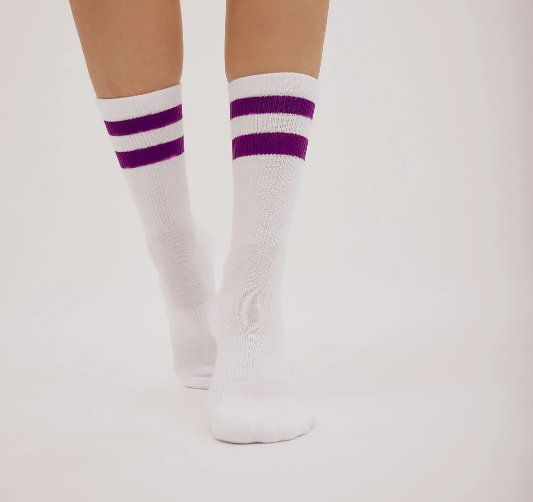 Online Organic Basics Core Stripe Crew Socks 2-pack