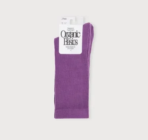 Cheap Organic Basics Core Tennis Crew Socks 2-pack Aubergine