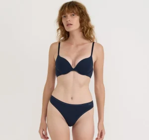 Sale Organic Basics Core Thong DeepNavy