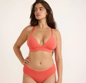 Sale Organic Basics Core Triangle Bralette Sunset