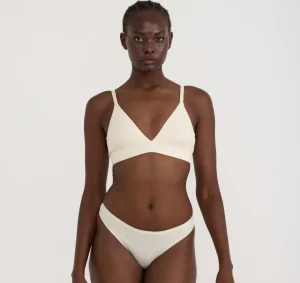Online Organic Basics Core Triangle Bralette SoftVanilla