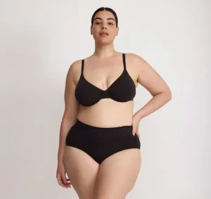 Best Sale Organic Basics Core Unlined Demi Bra Black