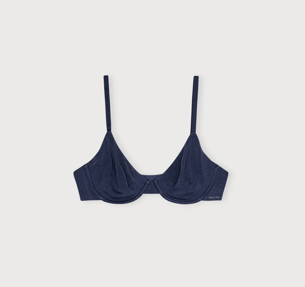 Outlet Organic Basics Core Unlined Demi Bra DeepNavy