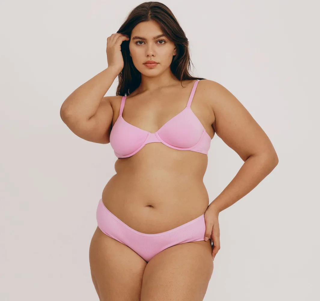 Flash Sale Organic Basics Core Unlined Demi Bra PetalPink