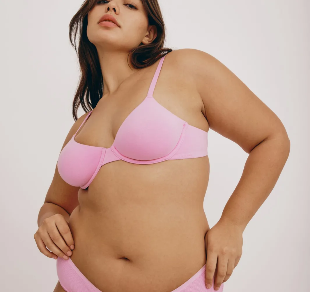 Cheap Organic Basics Core Unlined Demi Bra PetalPink