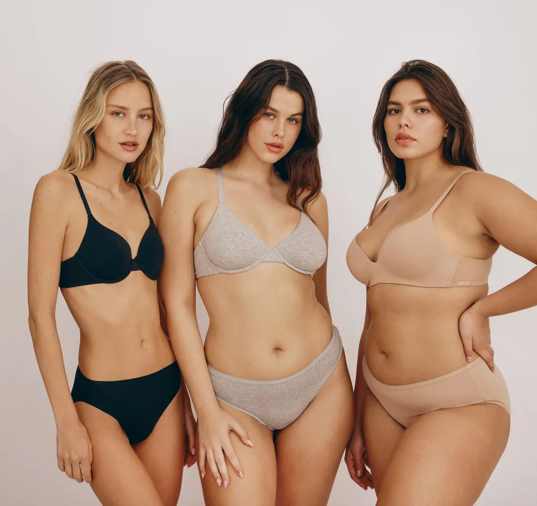 Discount Organic Basics Core Wireless Plunge Bra Hazelnut