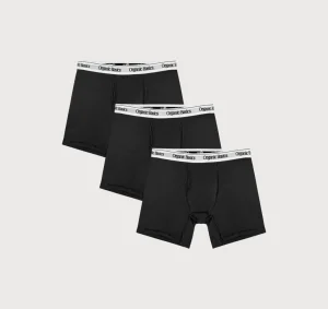 New Organic Basics Easy Boxer Briefs 3-Pack Black