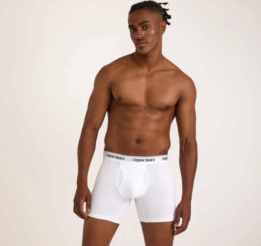 New Organic Basics Easy Boxer Briefs 3-Pack White
