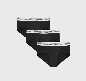 Fashion Organic Basics Easy Briefs 3-Pack Black