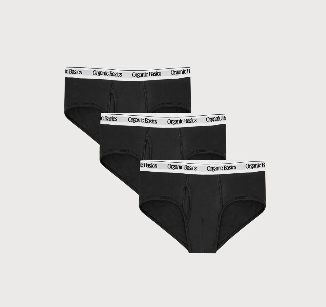 Fashion Organic Basics Easy Briefs 3-Pack Black