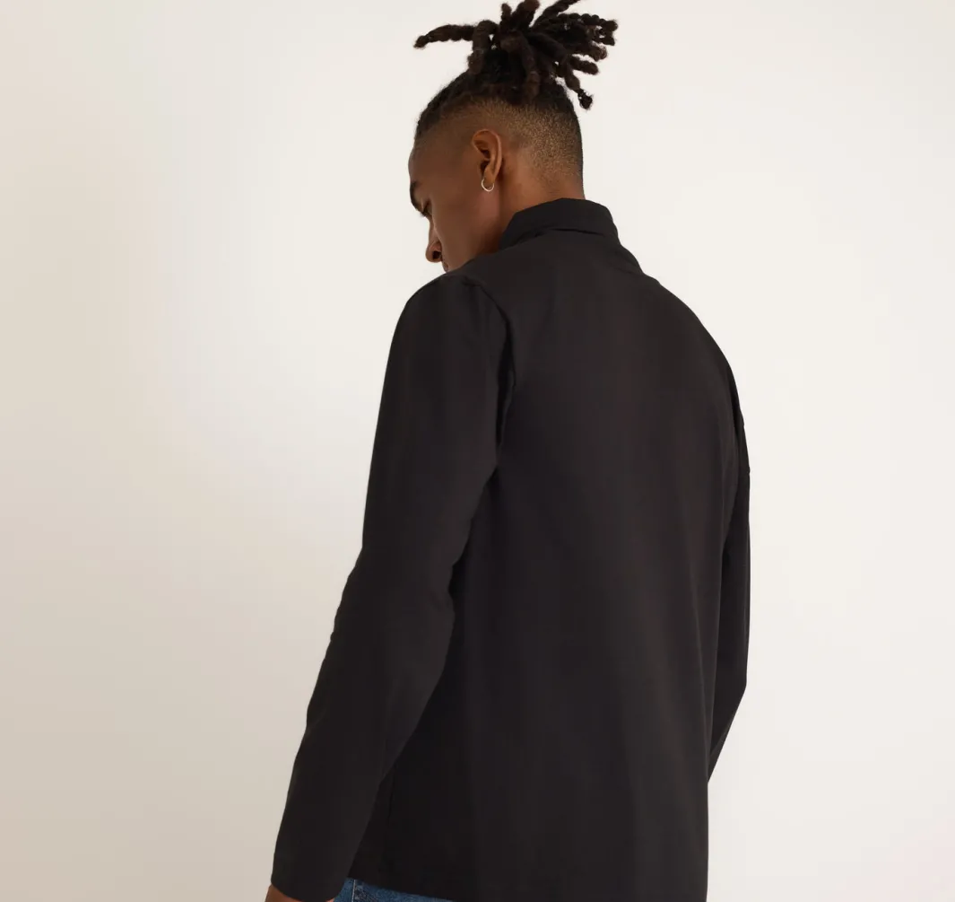 Online Organic Basics Everyday Long Sleeve Turtleneck Black