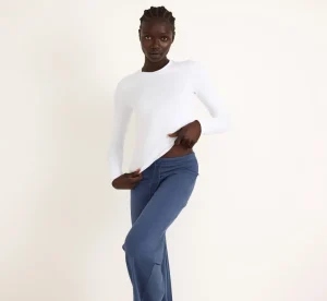 New Organic Basics Everyday Regular Long Sleeve Tee White