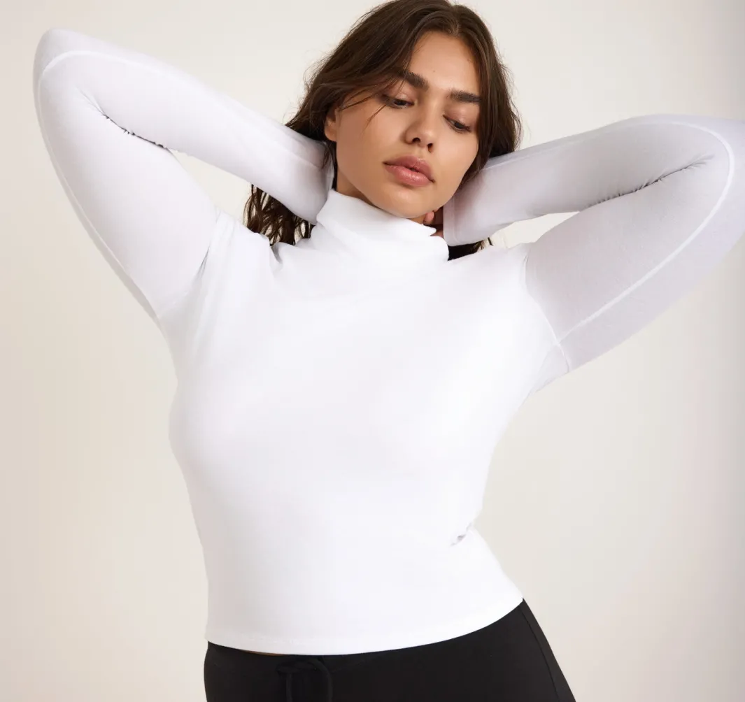 Best Organic Basics Everyday Turtleneck White