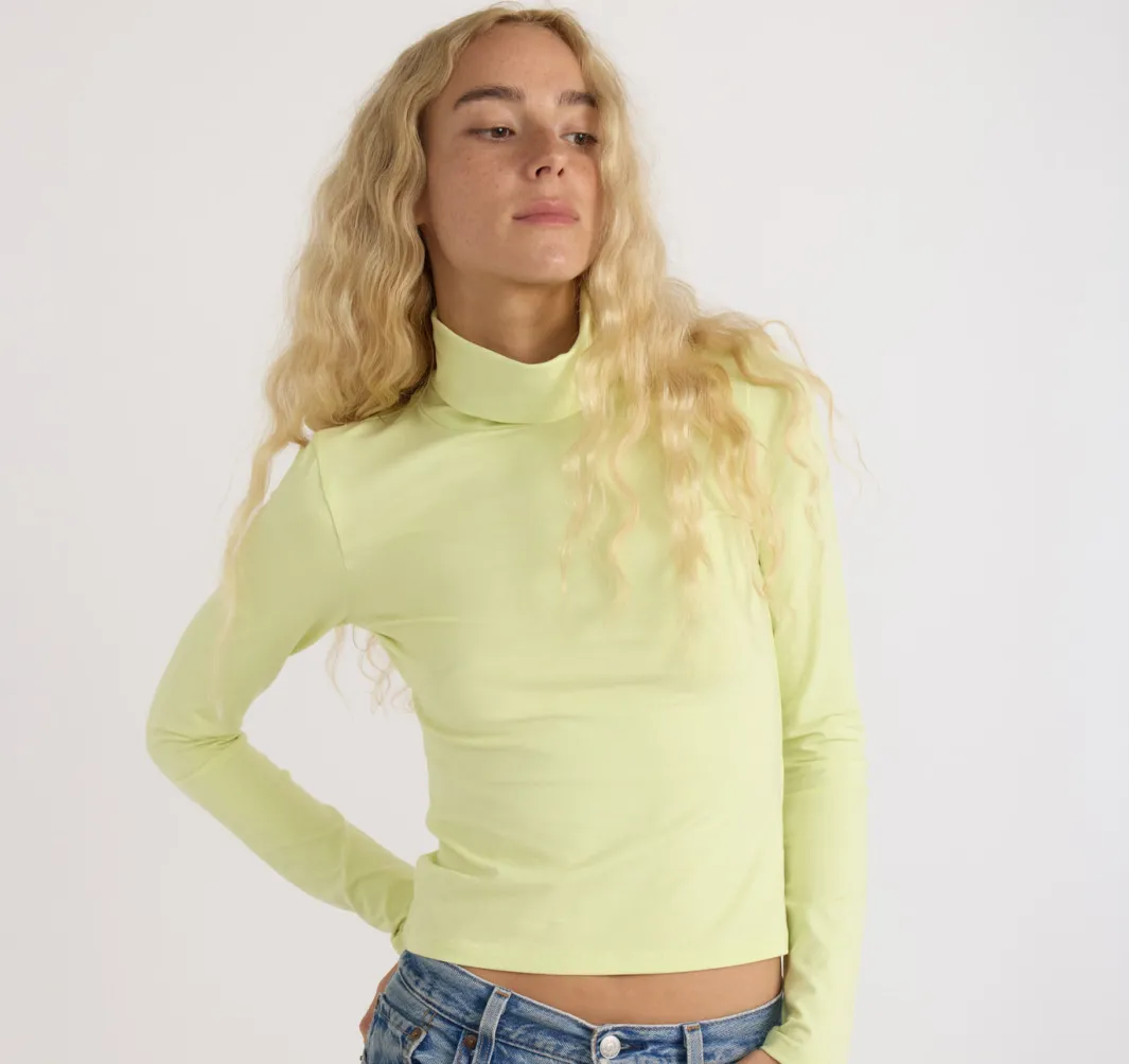 Fashion Organic Basics Everyday Turtleneck ElderflowerGreen