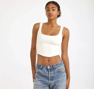 Hot Organic Basics Flex Corset Top OffWhite