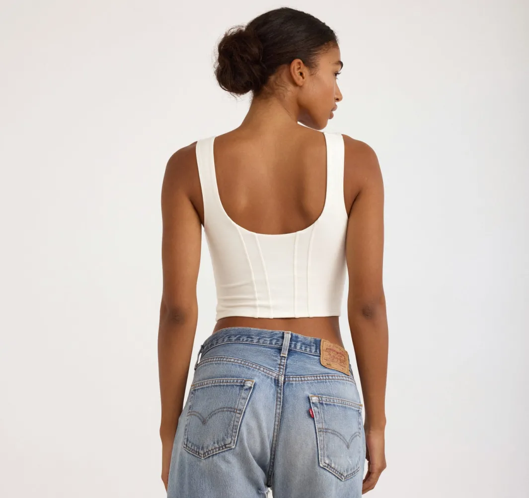 Hot Organic Basics Flex Corset Top OffWhite