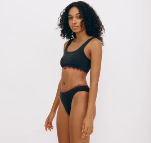 Best Sale Organic Basics Luxe Touch Square Neck Bralette Black