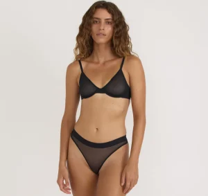 Best Organic Basics Mesh Thong Black