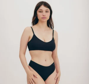 Best Organic Basics Naked Rib Thong Black