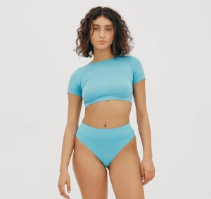 Best Sale Organic Basics Smooth Thong SkyBlue