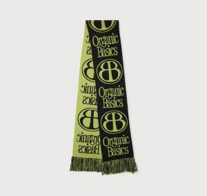 Store Organic Basics Soft Knit Jacquard Scarf MatchaGreen