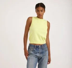 Online Organic Basics Soft Knit Sweater Vest ElderflowerGreen