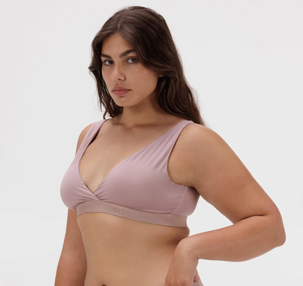 Cheap Organic Basics Soft Touch Basic Bralette DustyRose