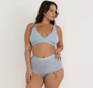 Discount Organic Basics Soft Touch Basic Bralette CloudyBlue