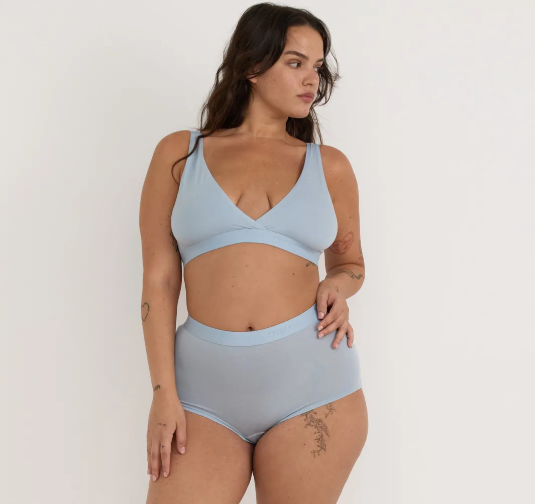 Discount Organic Basics Soft Touch Basic Bralette CloudyBlue