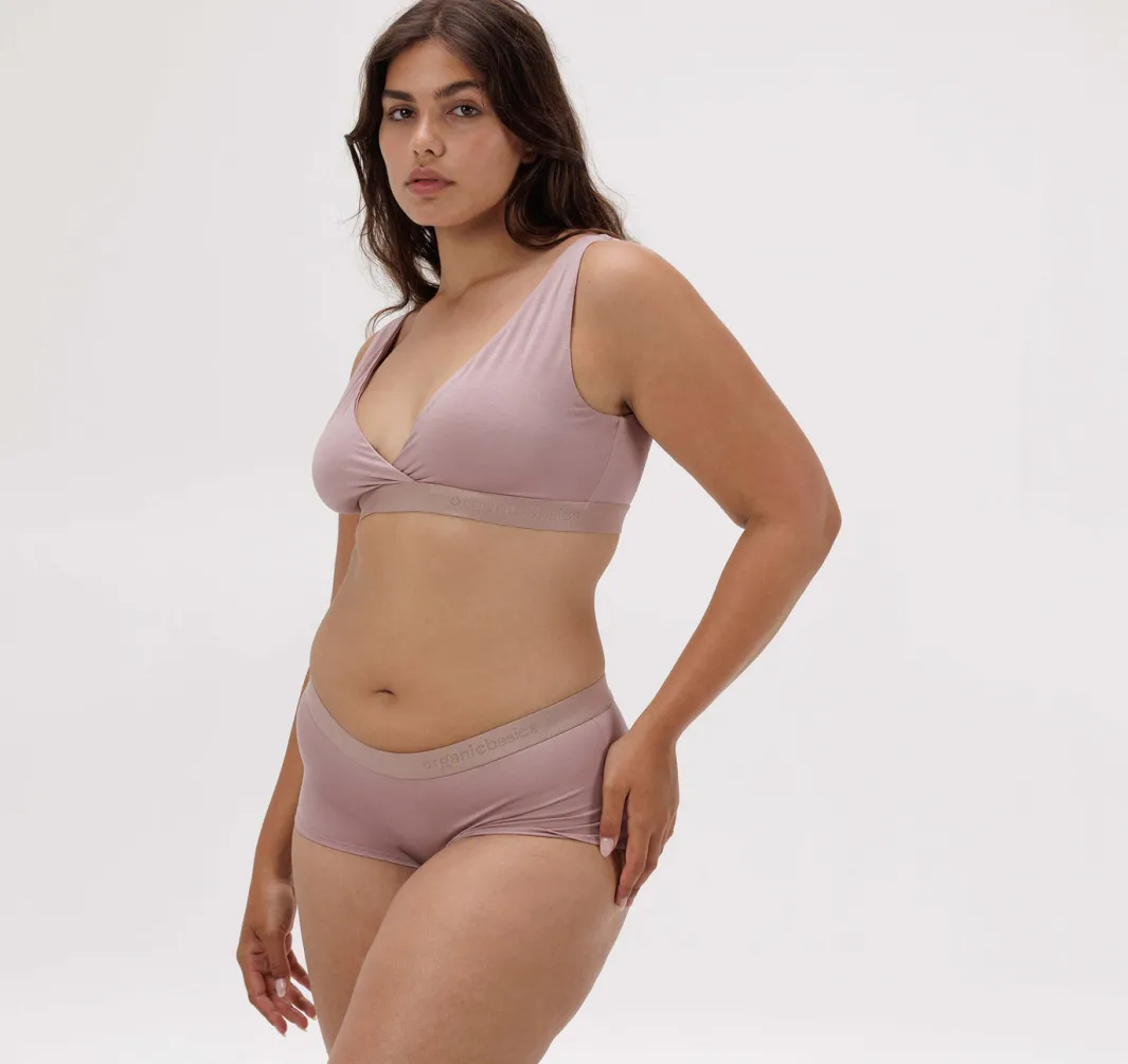 Cheap Organic Basics Soft Touch Basic Bralette DustyRose