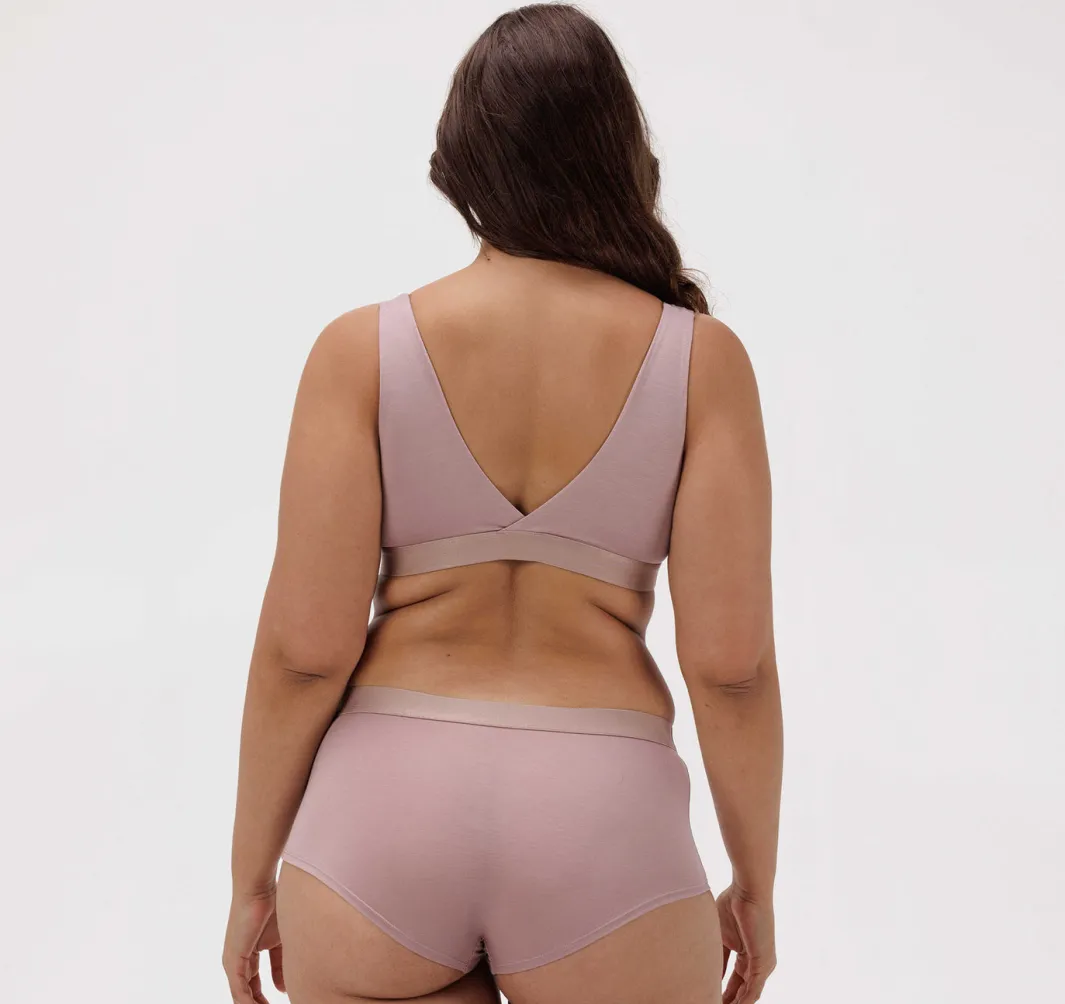 Cheap Organic Basics Soft Touch Basic Bralette DustyRose