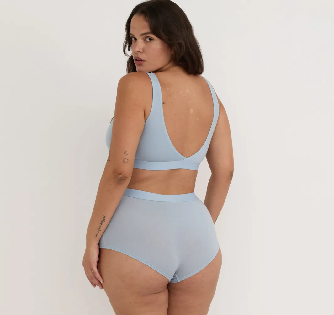 Discount Organic Basics Soft Touch Basic Bralette CloudyBlue