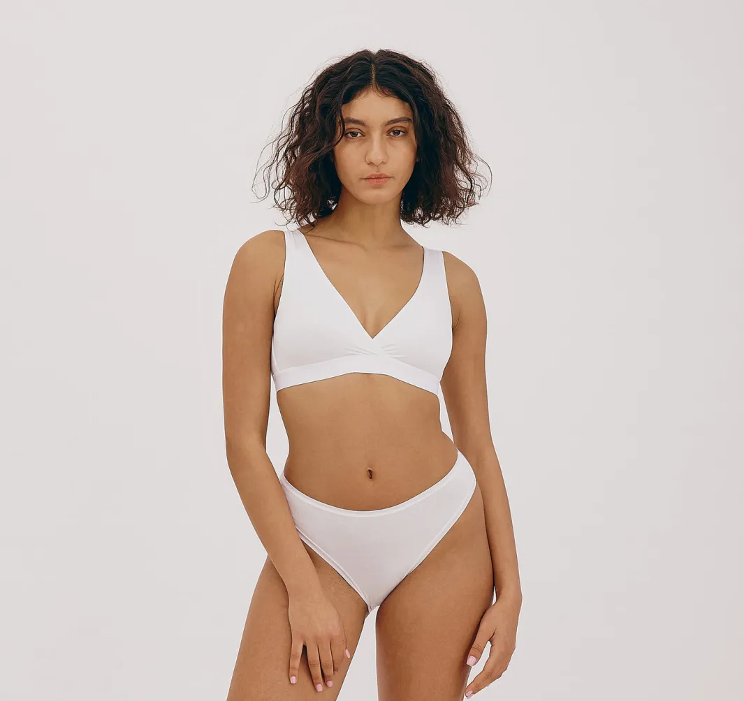 Hot Organic Basics Soft Touch Basic Bralette White