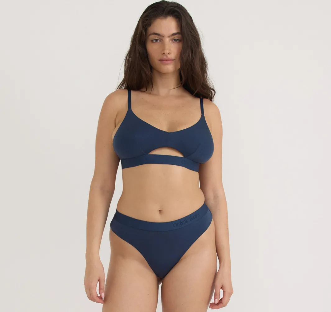 New Organic Basics Soft Touch Bralette MidnightBlue