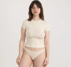 Flash Sale Organic Basics Soft Touch Veil Thong SoftVanilla