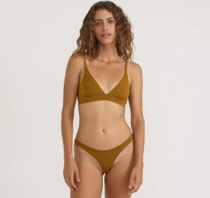 Store Organic Basics Soft Touch Veil Thong GoldenClay