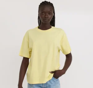 Shop Organic Basics True Boxy Tee LightLemon