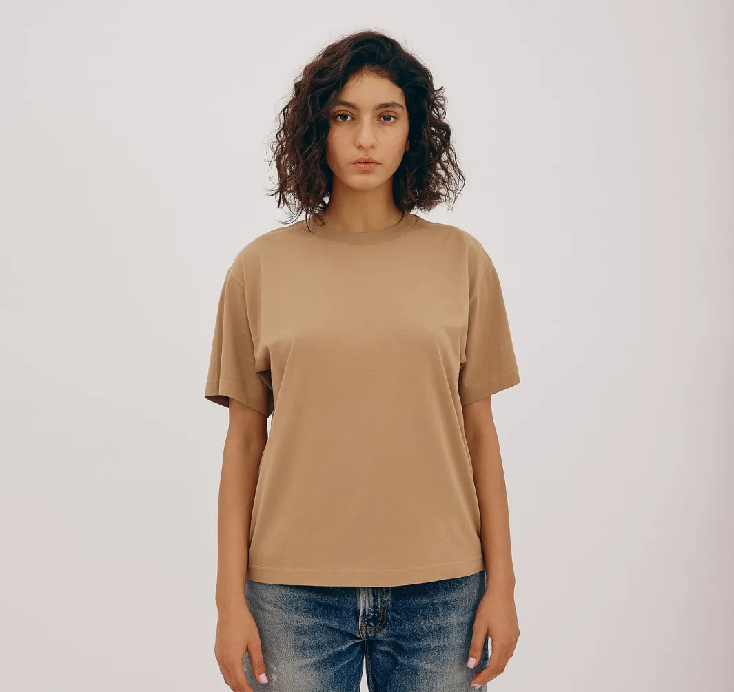 Best Sale Organic Basics True Boxy Tee Hazelnut